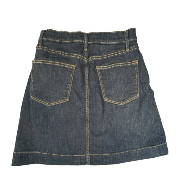 Gap 1969 Button Front Denim Mini Skirt 26 | Y2K Retro High Rise Jean Skirt D165 - Picture 5 of 8